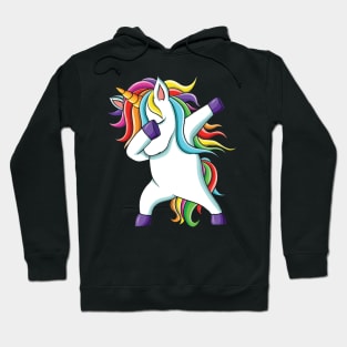 Dabbing unicorn We Wear Red For Red Ribbon Week Awareness Hoodie